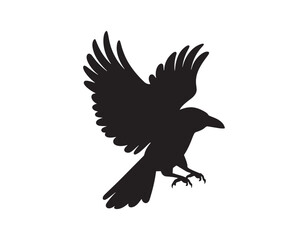 Crow silhouette vector art eps 