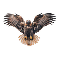 Obraz premium Eagle in Mid-Flight Crafted in Gold