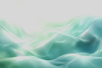 Obraz premium Light blue and white background, light green and light blue gradient soft edges, blurred foreground.
