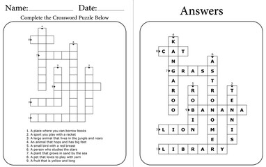 Printable Crossword Puzzle: Brain-Boosting Educational Word Game