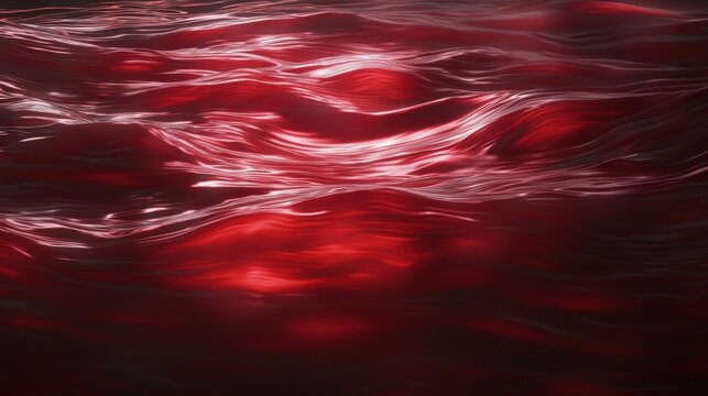 A red ocean with waves and ripples