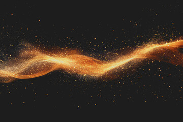 Fototapeta premium Abstract image with fire particles on a black background.