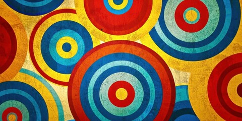 Colorful background with many circles of different colors