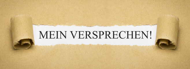 Mein versprechen!