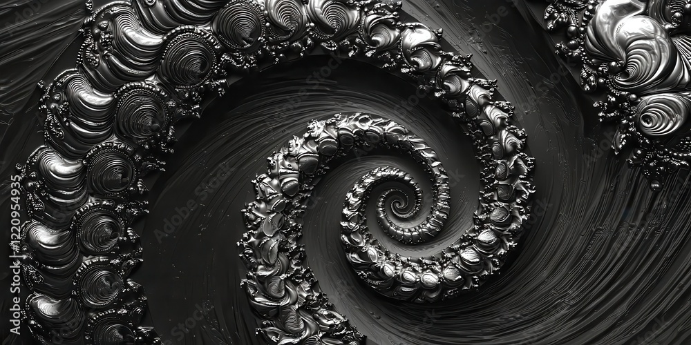 Poster spiral shape with many small circles