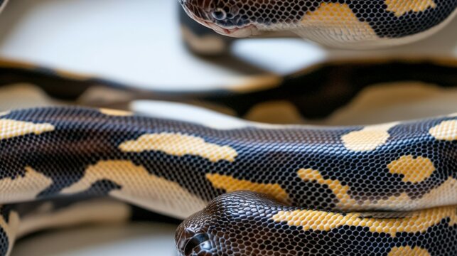 Ball python snakeskin animal pattern, seamless, tileable.