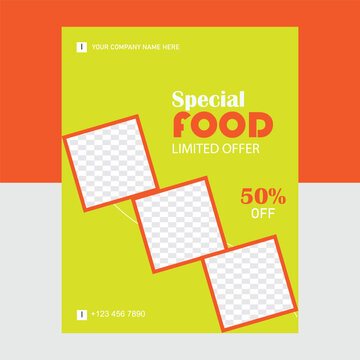 Special food tempale design fleyer