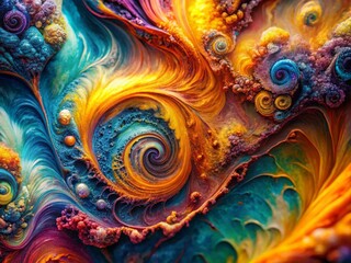 Macro Abstract Photography: Turbulent Energy, Close-up Chaos, 139 Series