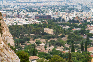 Fototapeta premium Temple of Hephaestus in Athens in Greece from the Acropolis