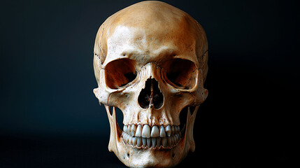 Fototapeta premium Human Skull: Detailed Anatomy and Structure - A High-Resolution Image