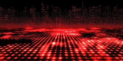 Red background with many small red dots