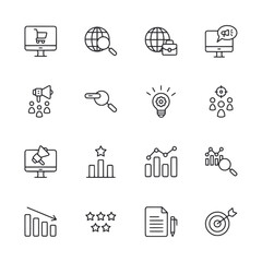 A set of icons for business and marketing