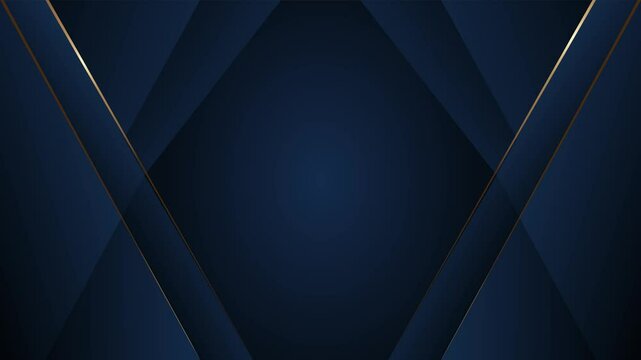  Dark blue luxury premium abstract background and gold lines.
