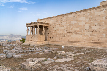 Obraz premium The Caryatids are the daughters of Athens and support the temple of the Erechtheion