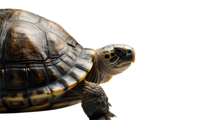turtle side view isolated on white, transparent background png