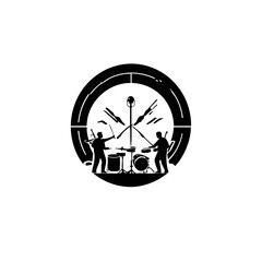 Music Band Vector Logo Design
