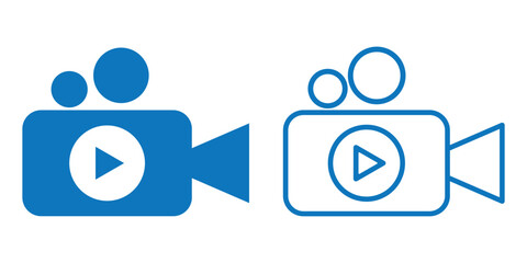 Video icon vector. Video camera icon vector. Video camera icon vector Illustration, movie icon, vector video sign, Video vector icon on transparent background, Video icon, video camera icon