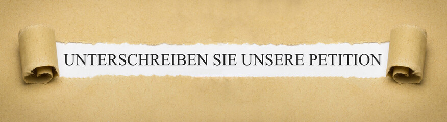 Unterschreiben Sie unsere Petition