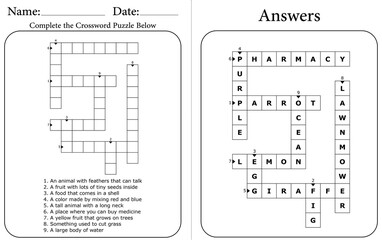 Printable Crossword Puzzle: Brain-Boosting Educational Word Game