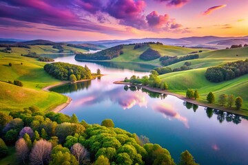 Serene Pastel Landscape: Soft Hues for Digital Marketing Campaigns