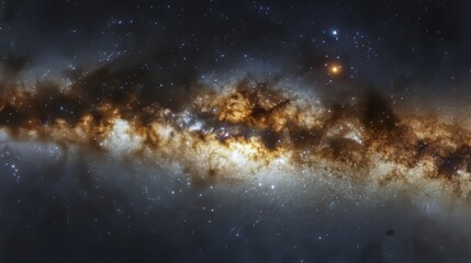 Obraz premium Breathtaking night sky image showcasing the milky way with stars, nebulae, and vibrant colors