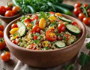 quinoa salad in the bowl