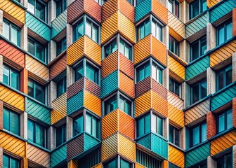 Minimalist Geometric Urban Texture Background for Business Ads