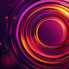 Obraz premium Vibrant glowing circular abstract design with dynamic lighting