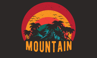 Mountain, camping t-shirt, graphic design. Mountain vector design, artwork for apparel. t-shirt design template, camping t-shirt design,