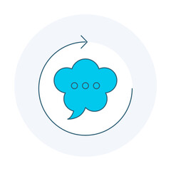 Rethink Icon. Innovative Ideas and Sustainable Practices Illustration for Problem-Solving.