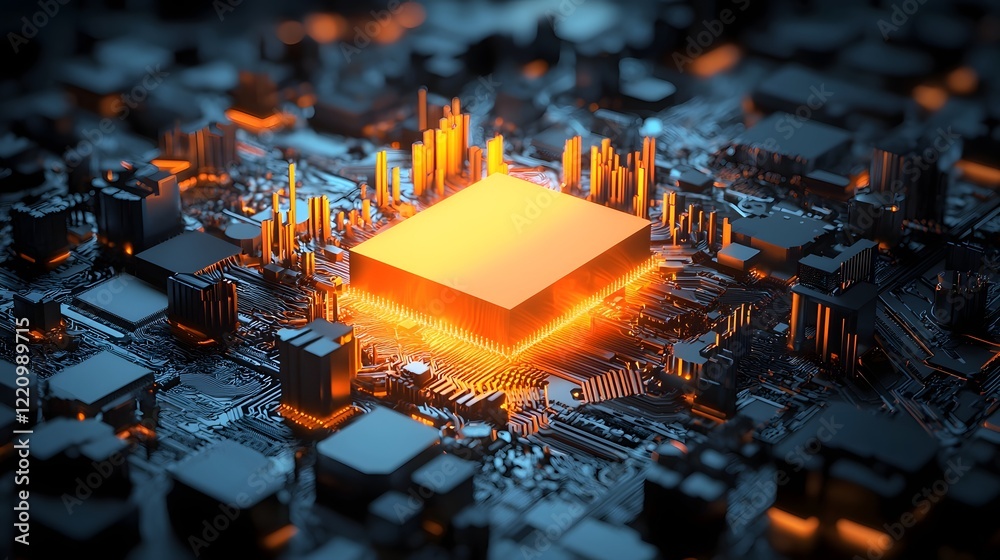 Poster Futuristic digital artwork showcasing advanced national security cybersecurity defense systems with layers of encryption biometric authentication