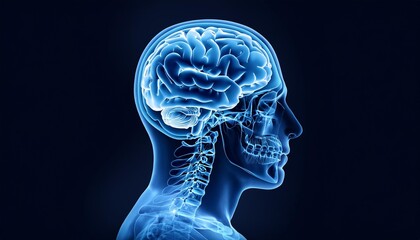 Obraz premium x ray image of human head
