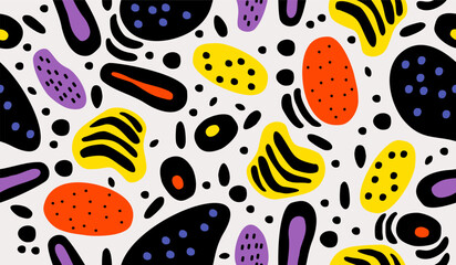 Colorful cute doodle pattern background vector design