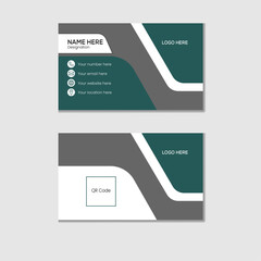 Modern and simple flat business card template