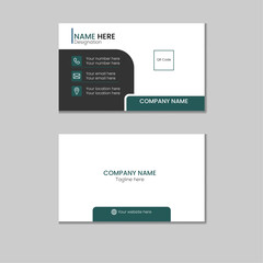 Modern and simple flat business card design