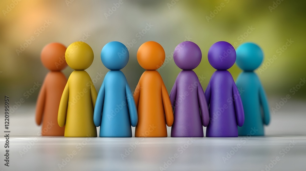 Aufkleber conceptual artwork depicting a diverse team of people working together on strategic discussions and 