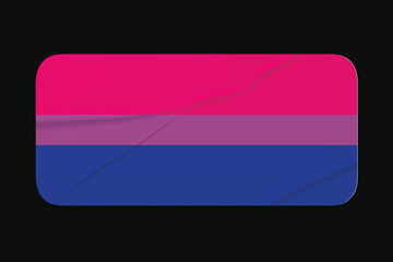 Bisexual Flag Stickers. Glue-on, wrinkled stickers or labels