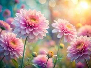 Fototapeta premium Soft Blooming Flowers in Natural Light: Dreamy Long Exposure Photography