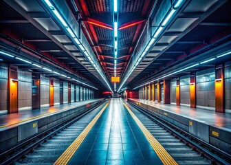 SOS Symbol on Subway Platform: Urgent Help Needed in Metro Station