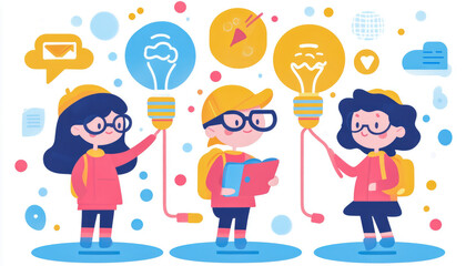 Students Brainstorming Ideas: Bright Minds, Innovative Thinking