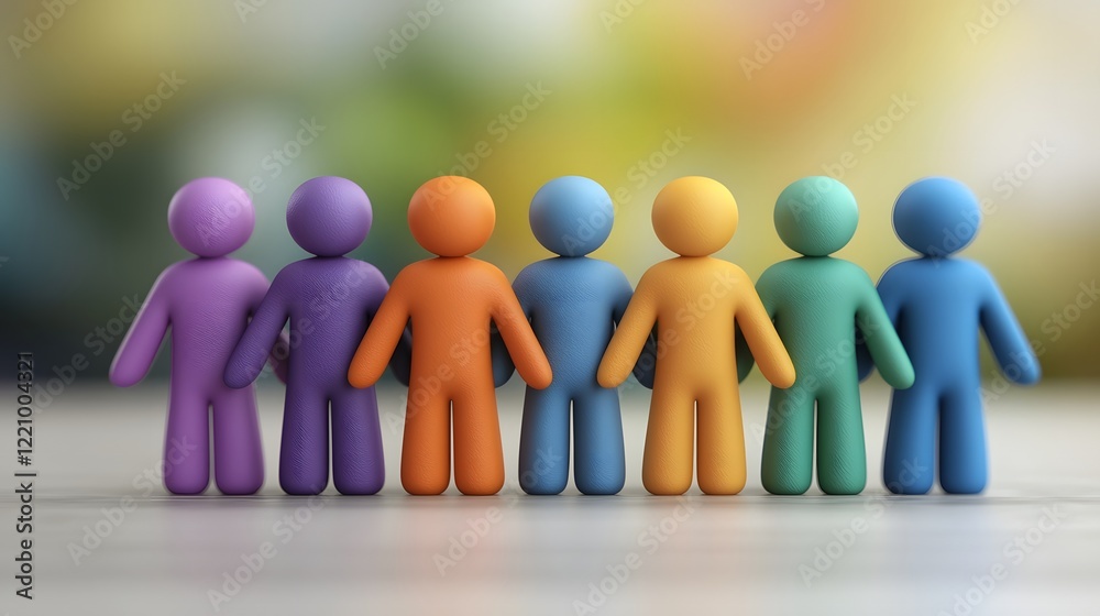 Poster Diverse corporate team of professionals from different backgrounds and cultures collaborating and working together towards a shared vision goal and mission within a modern workplace setting