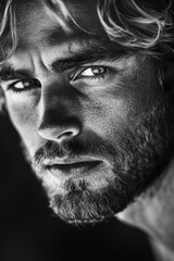 Obraz premium Contemplative Man's Portrait