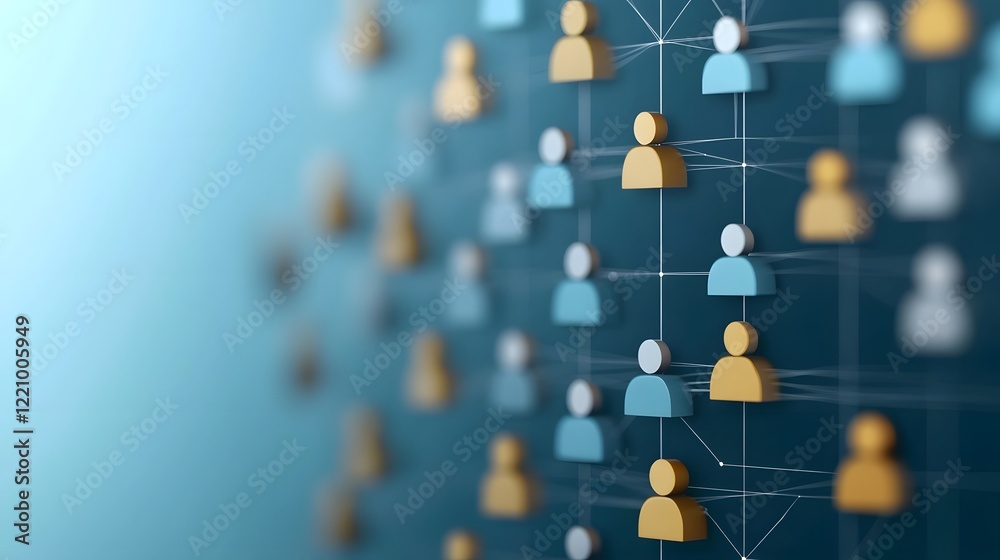 Aufkleber circular digital hr recruitment network with holographic elements representing modern hiring process