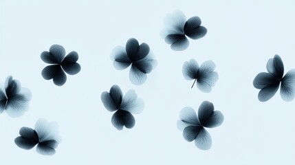 A close up of a bunch of black flowers