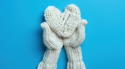 hand in medical gloves heart shape