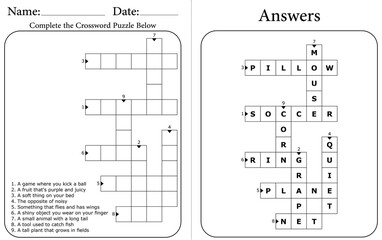 Engaging Crossword Puzzle for Kids: Printable Fun Word Game
