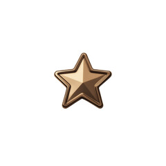 Obraz premium A single gold star against a black background a three dimensional metallic star symbol.