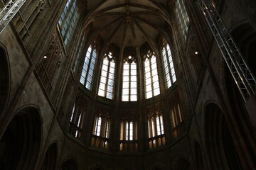 Obraz premium Mont-Saint-Michel church windows