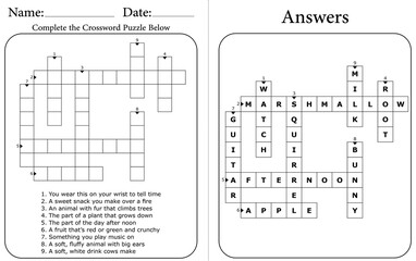 Engaging Crossword Puzzle for Kids: Printable Fun Word Game