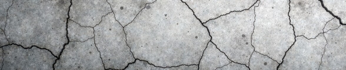 Obraz premium Cracked, weathered grey concrete texture Abstract urban backdrop , photography, monochrome, material